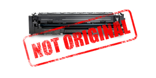 How can you recognize a toner cartridge is not genuine?